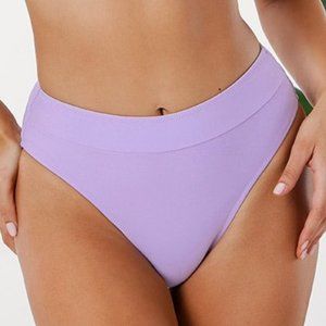 CUPSHE Purple High Waisted Bikini Bottom only NEW WITH TAGS!